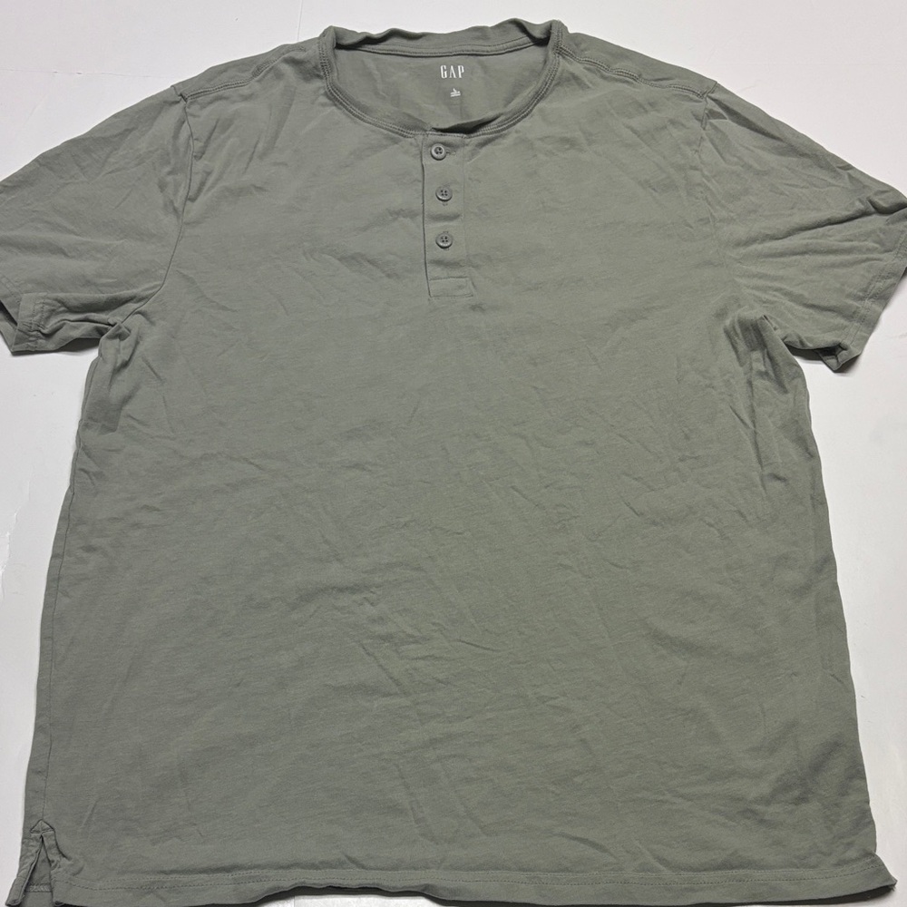 Gap Green 100% Cotton Button Up T-Shirt